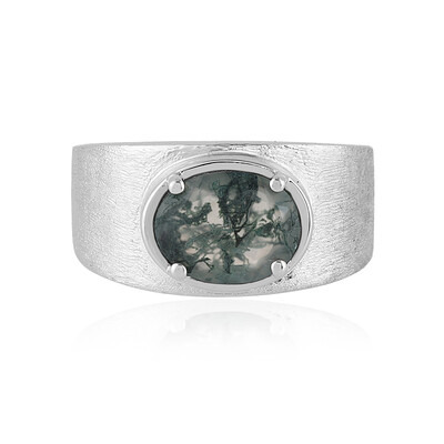 Anello in argento con Agata Muschiata