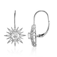 Orecchini in argento con Topazio Bianco