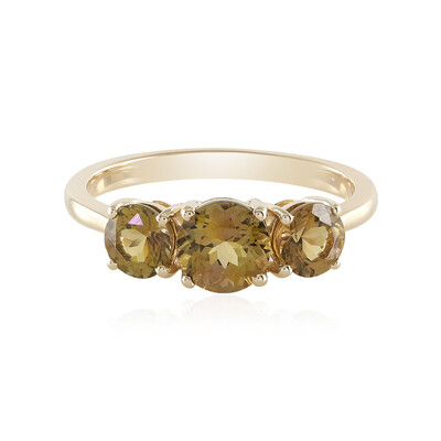 Anello in oro con Tanzanite Gialla (non riscaldata)