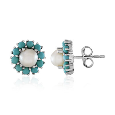 Orecchini in argento con Perla d'Acqua Dolce Bianca