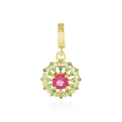 Ciondolo in argento con Tormalina Rosa Nigeriana