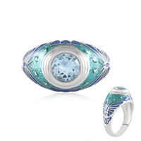 Anello in argento con Topazio Blu Cielo (Adela Silber)