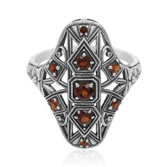 Anello in argento con Granato Mozambico