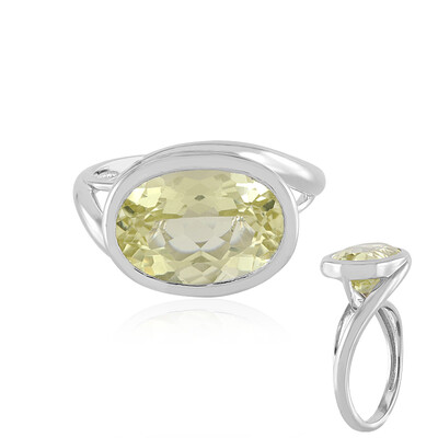 Anello in argento con Quarzo Limone