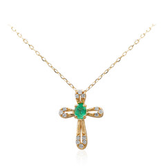 Collana in oro con Smeraldo Zambia AAA