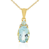 Collana in argento con Topazio Blu Cielo