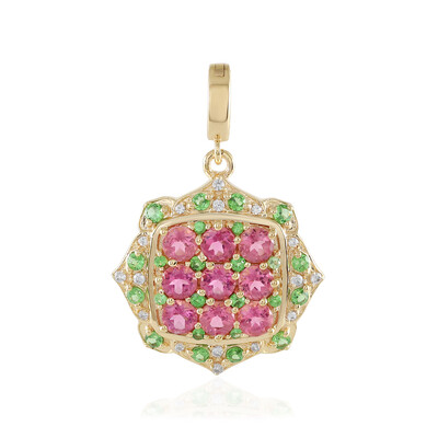 Ciondolo in argento con Tormalina Rosa Nigeriana