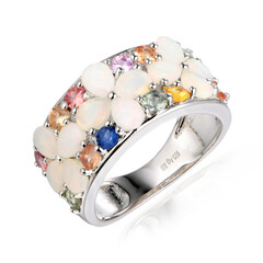 Anello in argento con Opale di Welo