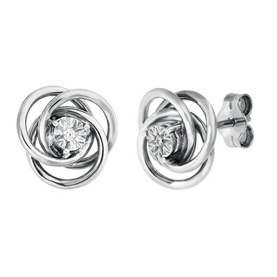 Orecchini in argento con Diamante PK (H)