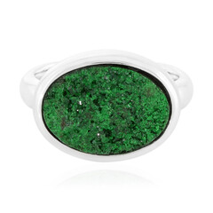 Anello in argento con Uvarovite