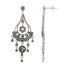 Orecchini in argento con Marcassite