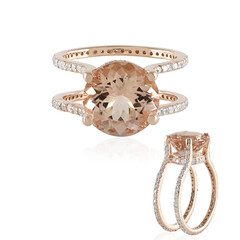 Anello in oro con Morganite Pesca AAA (de Melo)