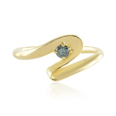 Anello in argento con Diamante Blu I2
