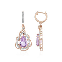 Orecchini in argento con Ametista Rose de France