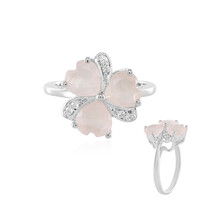 Anello in argento con Quarzo Rosa