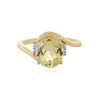 Anello in oro con Kunzite Canarino