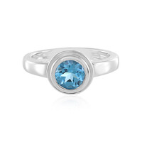Anello in argento con Topazio Blu Svizzero