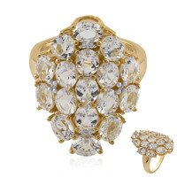 Anello in oro con Danburite Rosa del Messico