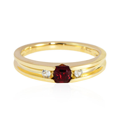 Anello in oro con Spinello Rosso della Birmania (de Melo)