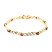 Bracciale in argento con Granato Mozambico