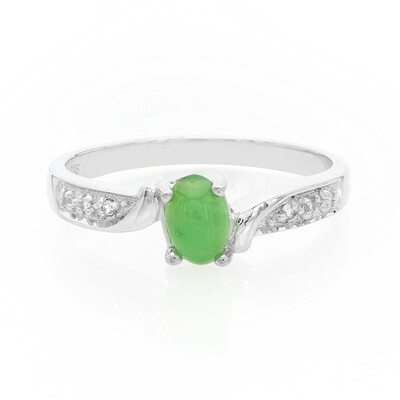 Anello in argento con Crisoprasio Imperiale