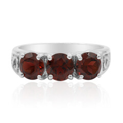 Anello in argento con Granato Mozambico