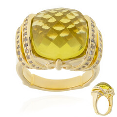 Anello in argento con Quarzo Limone (Dallas Prince Designs)