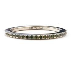 Anello in argento con Diamante Verde
