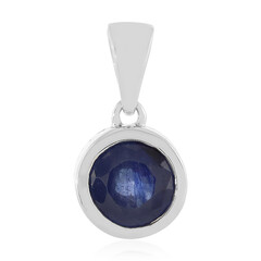 Ciondolo in argento con Zaffiro Blu del Madagascar