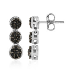 Orecchini in argento con Spinello Nero