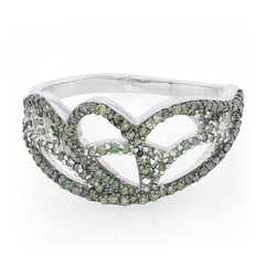 Anello placcato in platino con Diamante Fancy