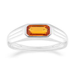 Anello da uomo in oro con Zaffiro Arancione Ban Ka Cha