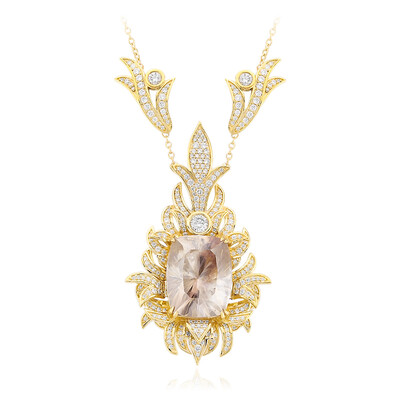 Collana in oro con Cerussite dalla Namibia (de Melo)