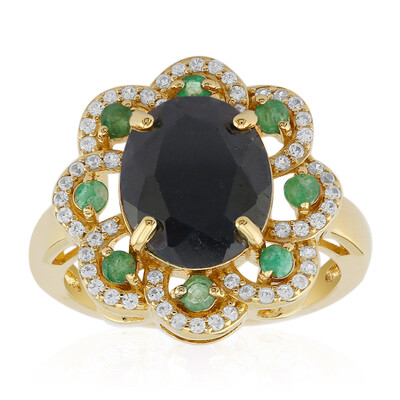 Anello in argento con Zaffiro Nero