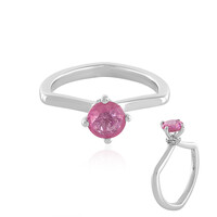 Anello in argento con Zaffiro Rosa del Madagascar