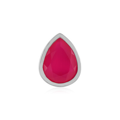 Ciondolo in argento con Calcedonio Lampone (MONOSONO COLLECTION)