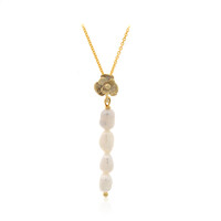 Collana in argento con Perla d'Acqua Dolce Bianca (Joias do Paraíso)