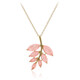Collana in argento con Quarzo rosa pastello