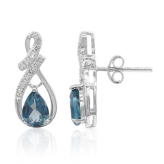 Orecchini in argento con Topazio Blu Londra
