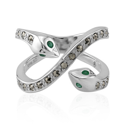 Anello in argento con Smeraldo Zambia (Annette classic)