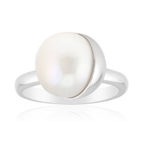 Anello in argento con Perla d'Acqua Dolce Bianca (Michelle Albala)