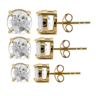 Set Orecchini in argento con Topazio Bianco