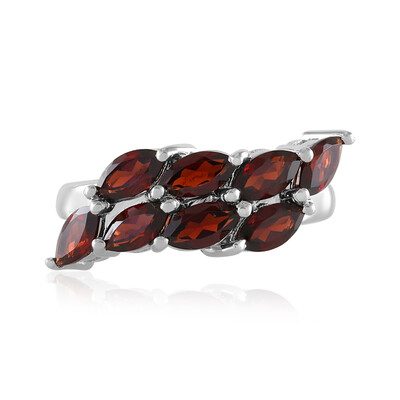 Anello in argento con Granato Mozambico
