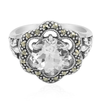 Anello in argento con Topazio Bianco