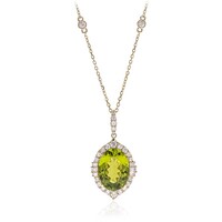 Collana in oro con Peridoto Dashihe  (CIRARI)
