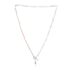 Collana in argento con Perla d'Acqua Dolce Rosa (TPC)