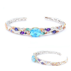 Bracciale in argento con Topazio Blu Cielo (Gems en Vogue)