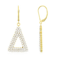 Orecchini placcati in oro con Zircone