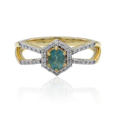 Anello in oro con Grandidierite (AMAYANI)