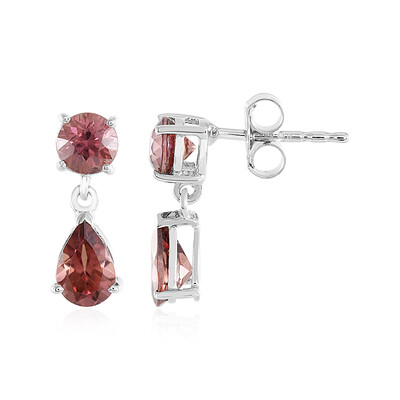 Orecchini in argento con Zircone Rosa